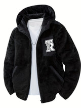 Veste, polaire, à capuche, brun jaunâtre