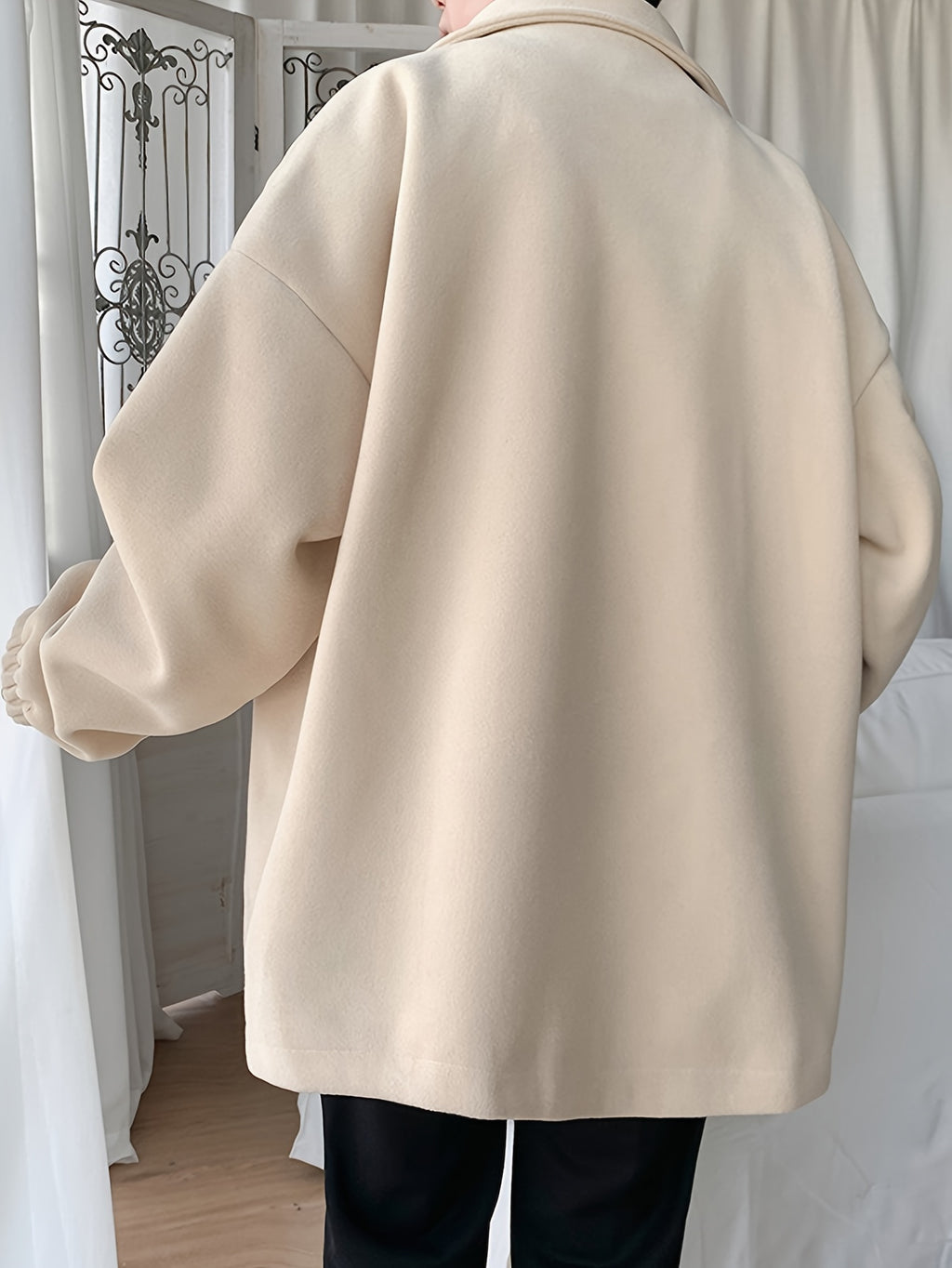 Veste pour homme, à revers, abricot