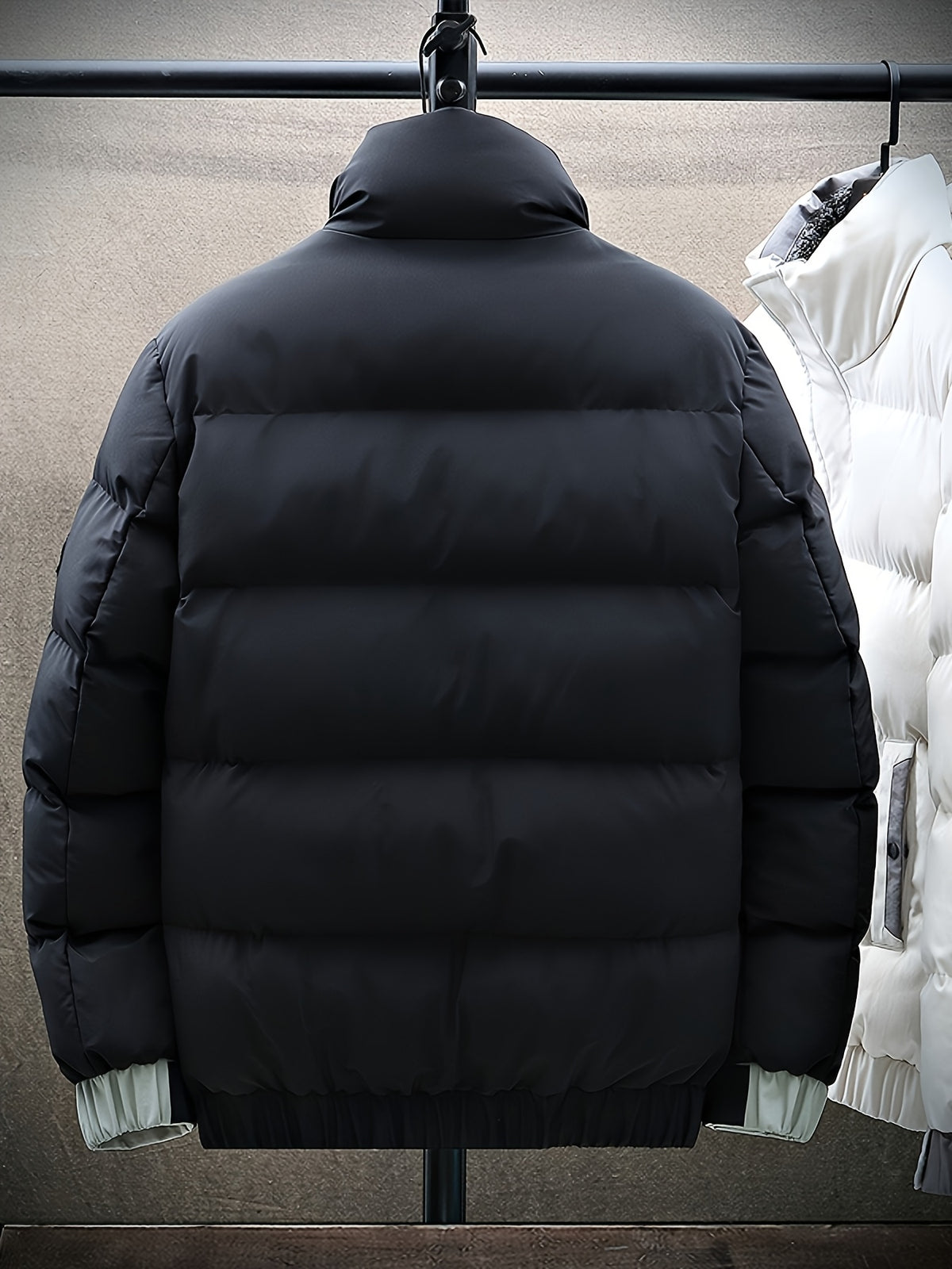 Manteau matelassé pour homme, grandes tailles, à revers