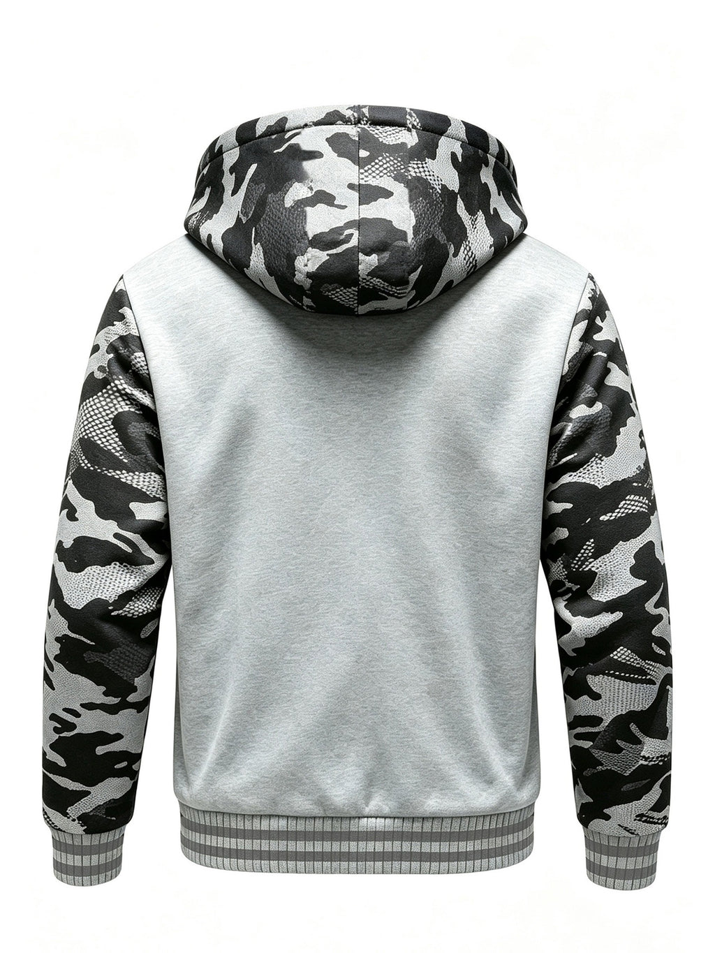 Veste en fausse fourrure long pour homme, polaire, à capuche