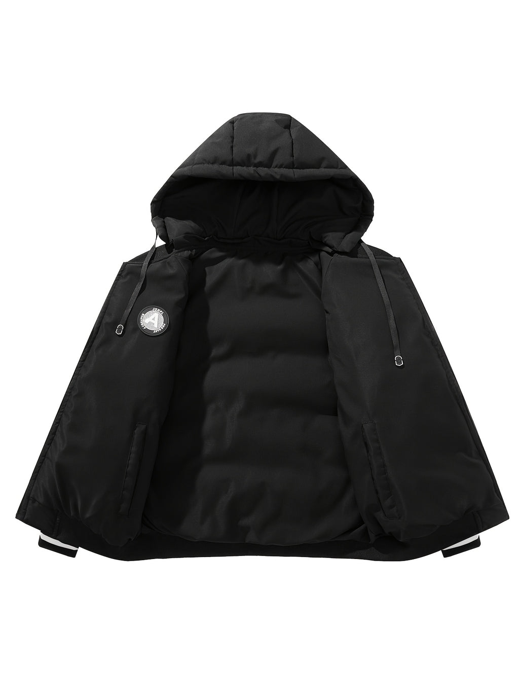 Manteau matelassé pour homme, coupe-vent, à capuche, vert