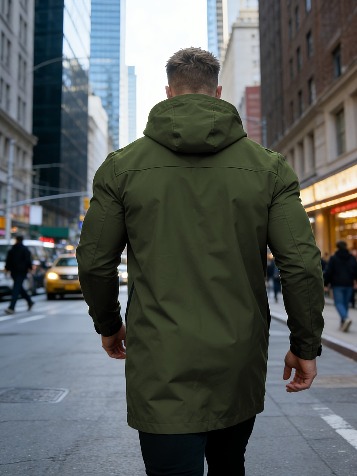 Veste pour homme, coupe-vent, à capuche, modele 4
