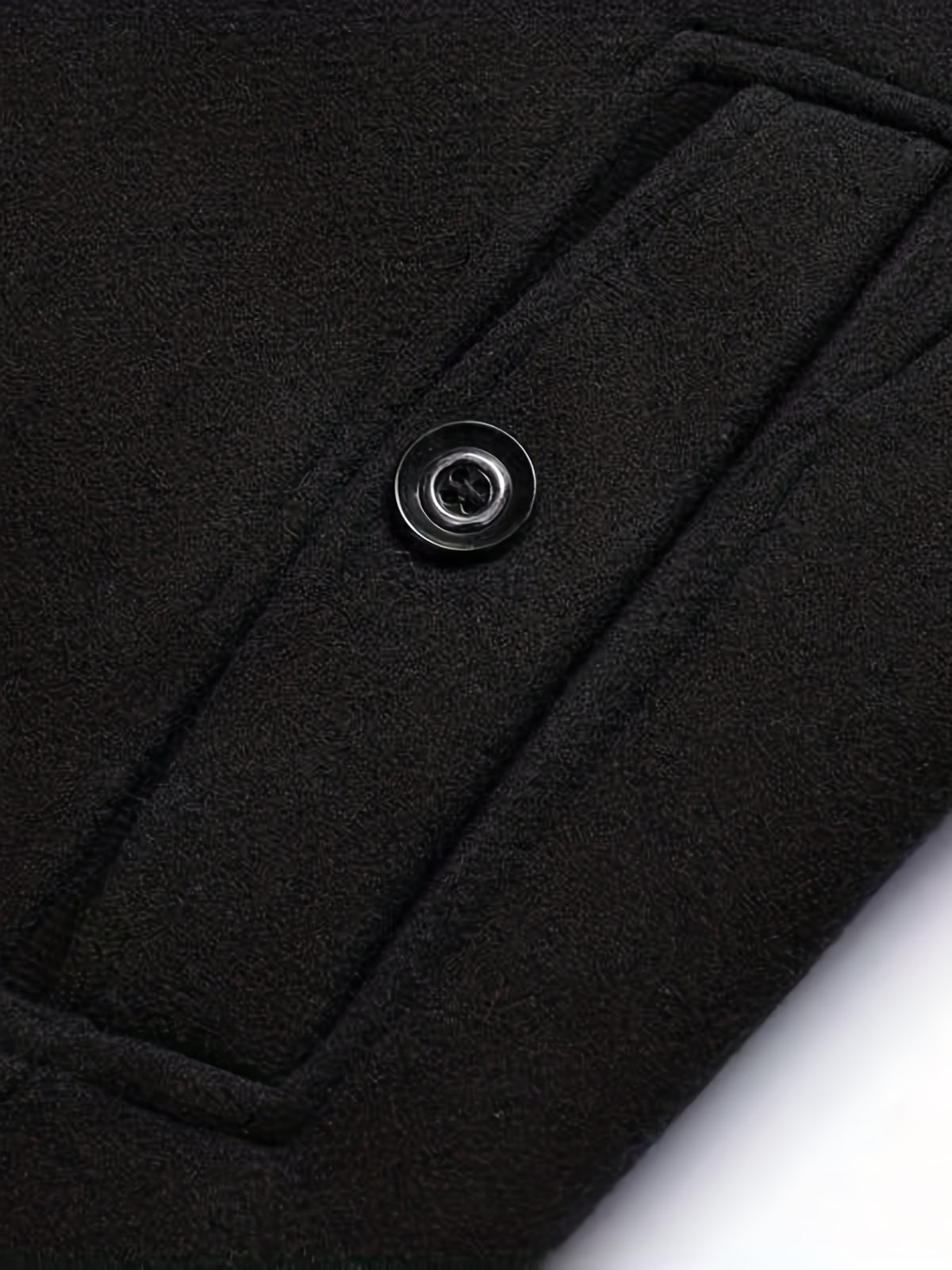 Manteau en laine long pour homme, 30 % laine, velours