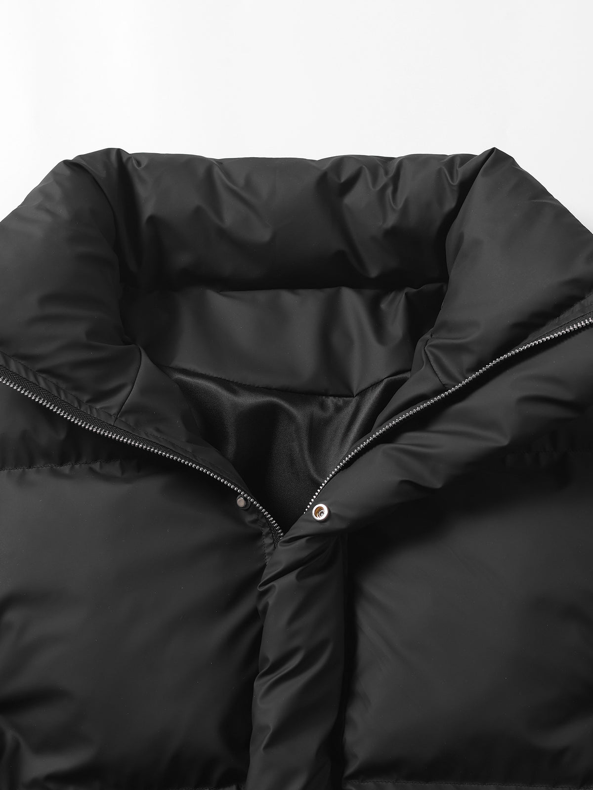 Veste matelassée pour homme, coupe-vent, à revers, noir