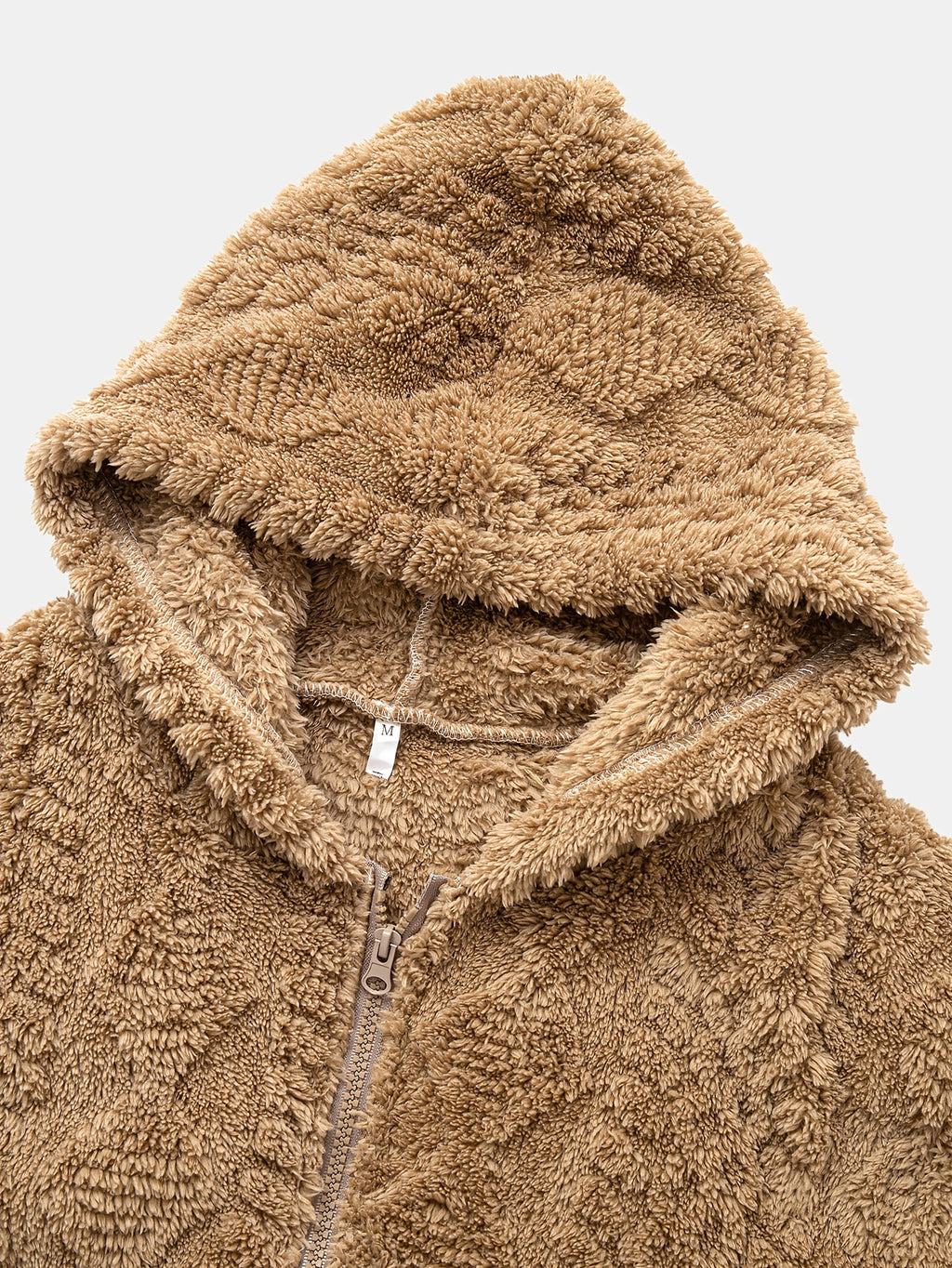Veste long pour homme, à capuche, chameau