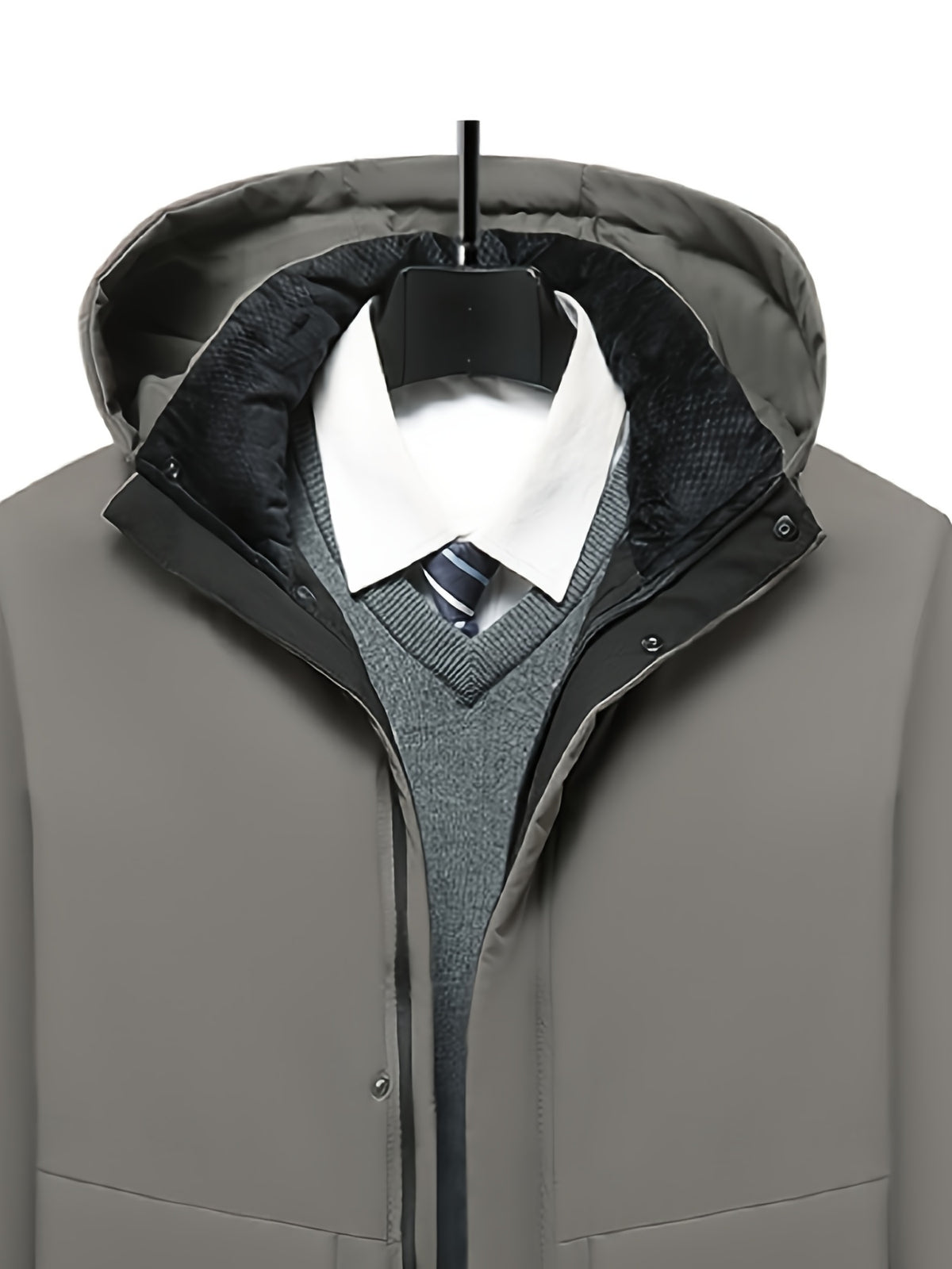 Manteau pour homme, à capuche, rouge