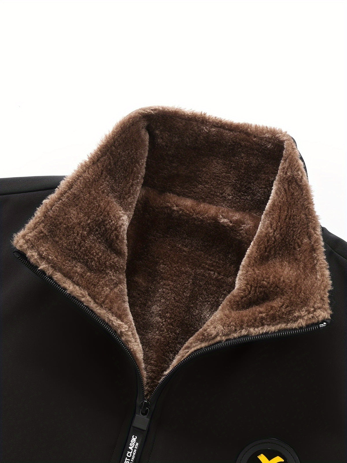 Veste matelassée pour homme, velours, à col montant