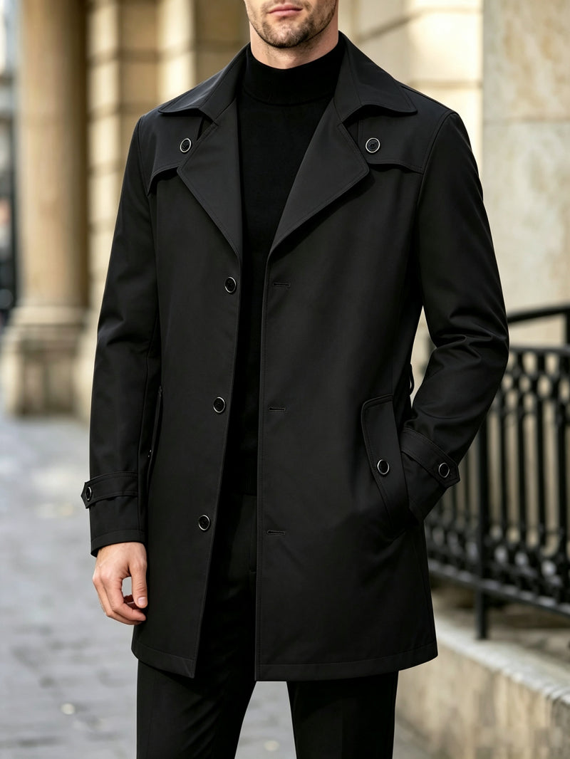 Trench, à revers, poche, détail du vêtement