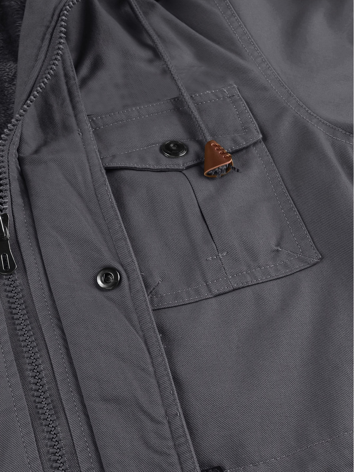 Veste pour homme, coupe-vent, à col montant, kaki