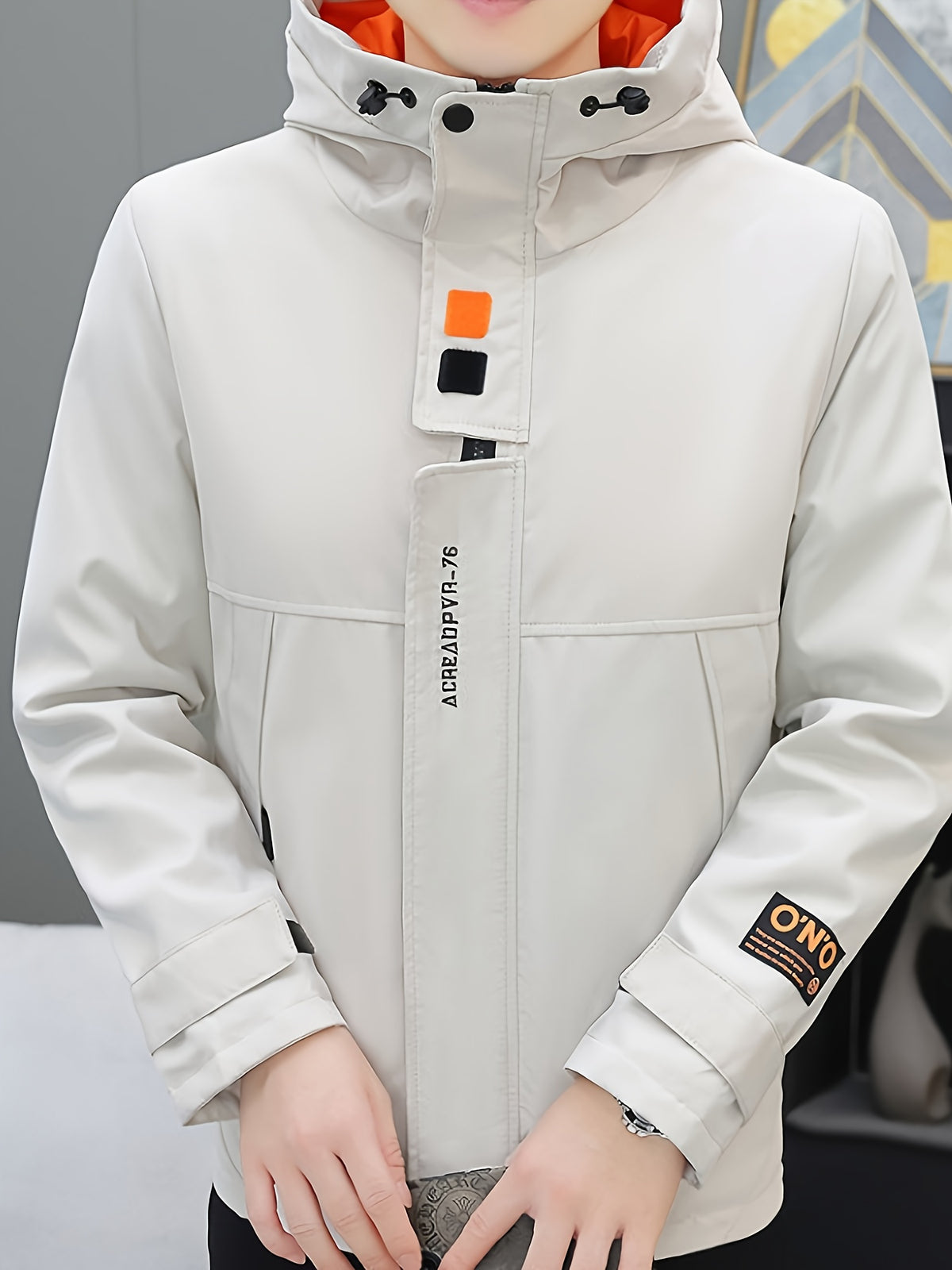 Veste pour homme, à capuche, 1x05 vêtements yijia-r6618 noir