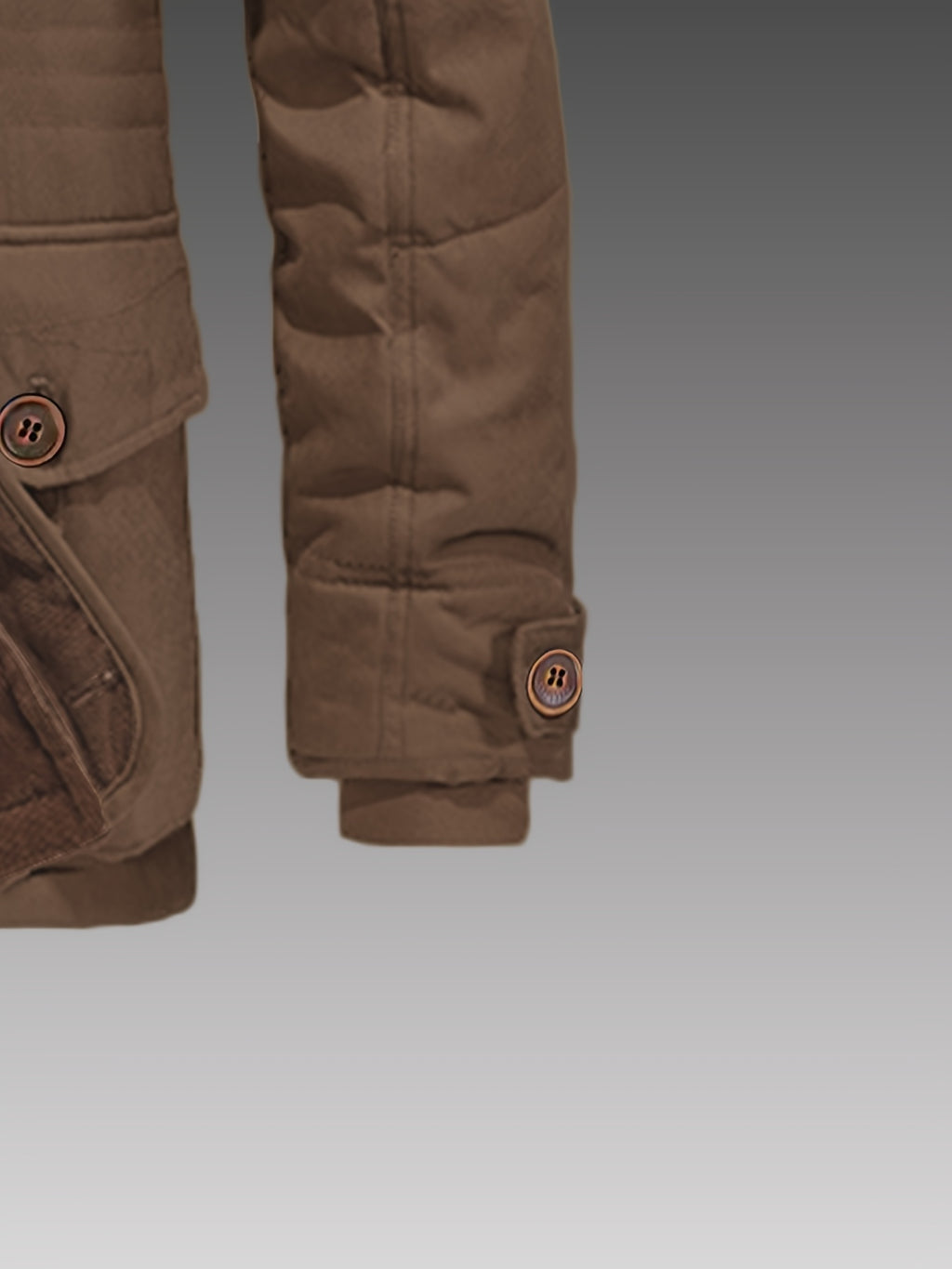 Veste pour homme, velours côtelé, à capuche, café