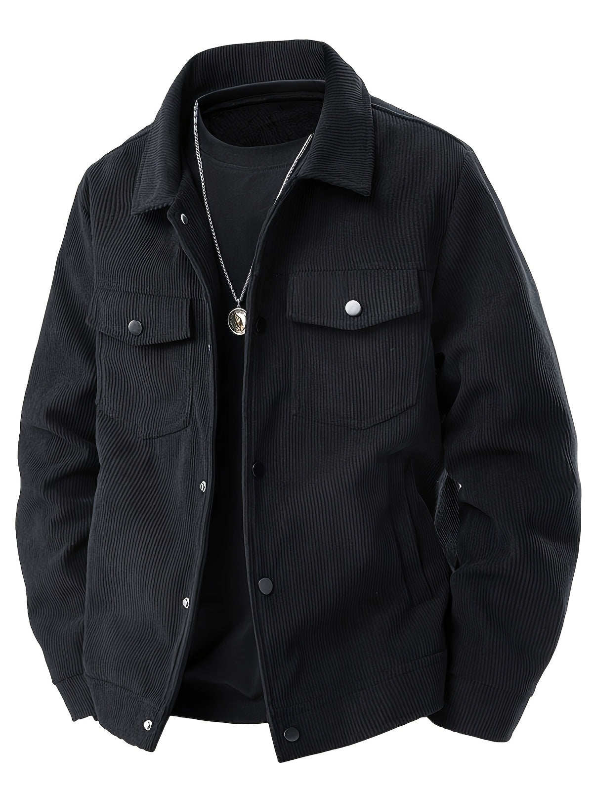 Veste pour homme, velours côtelé, à revers