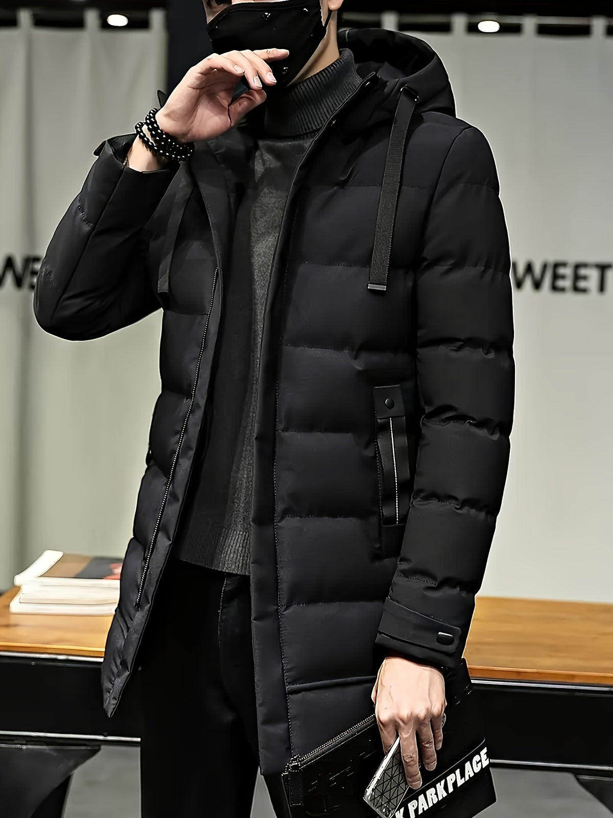 Veste pour homme, à capuche, modele 12
