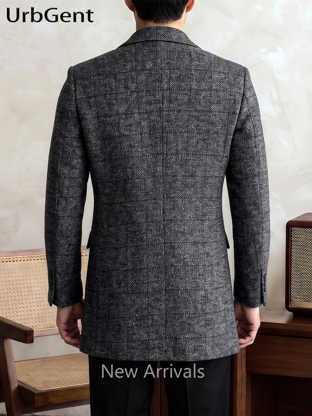 Manteau, 20 % laine, tweed, détail du vêtement