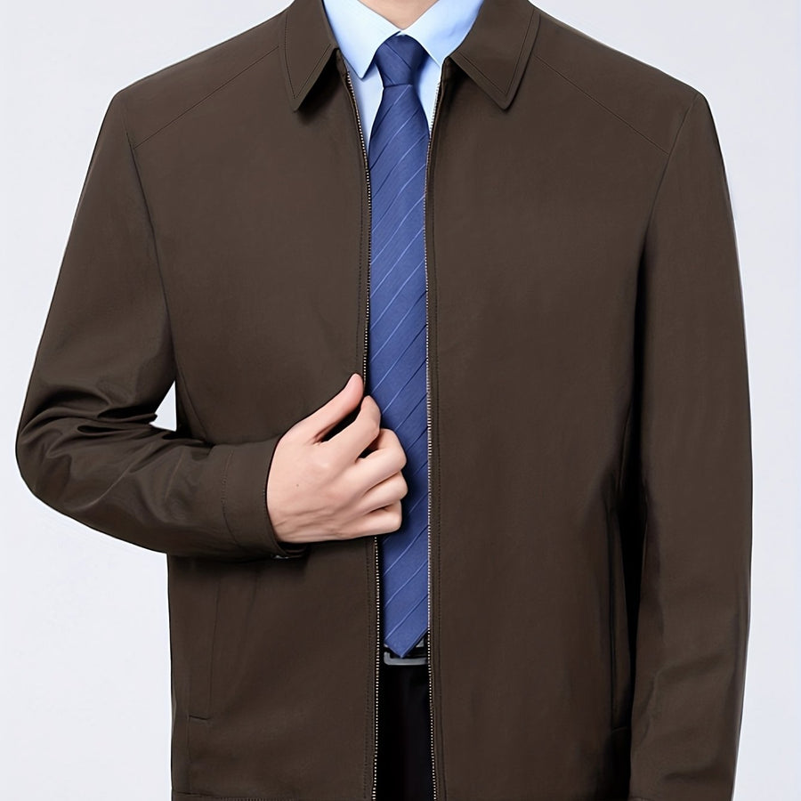 Veste, à revers, gris, coloris couleur café