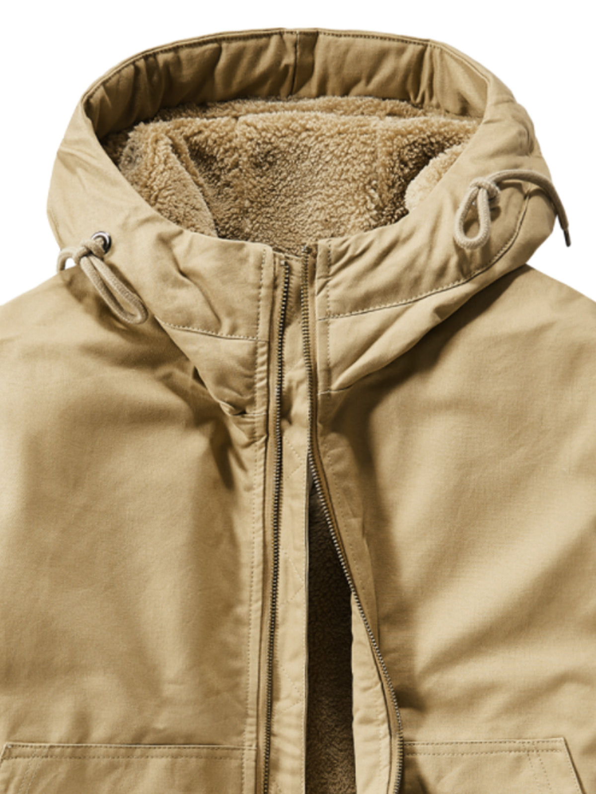 Blouson pour homme, polaire, à capuche