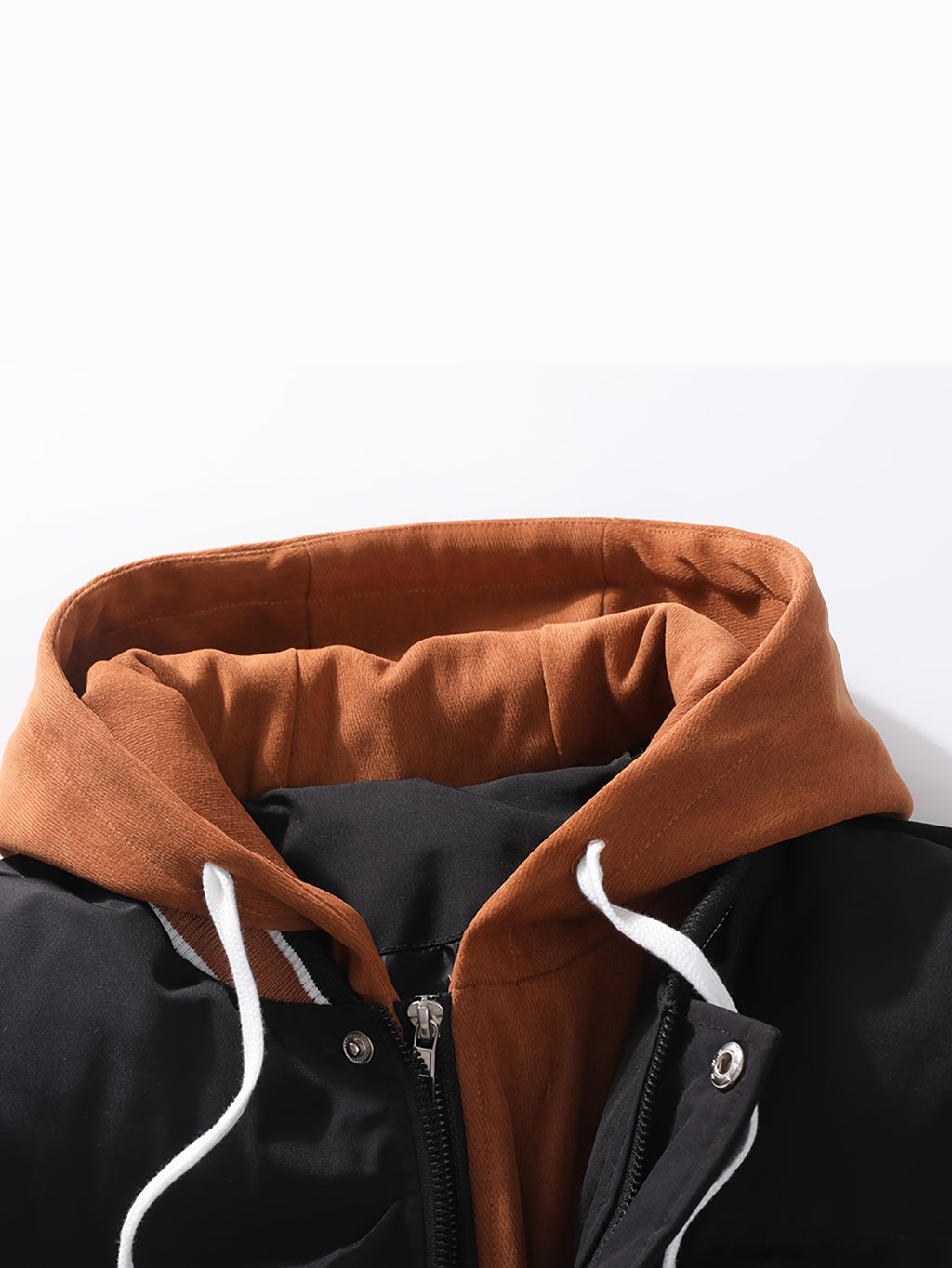 Veste long pour homme, à capuche, vêtements blancs/épais