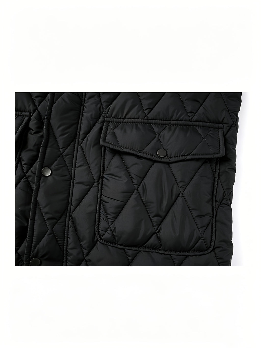 Manteau matelassé long, coupe-vent, à revers, photo 6