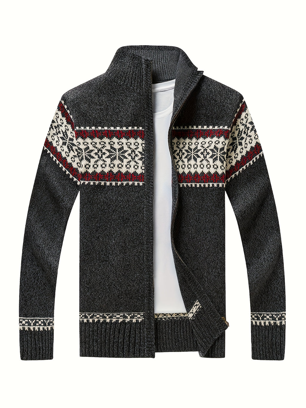 Veste pour homme, à col montant, beige
