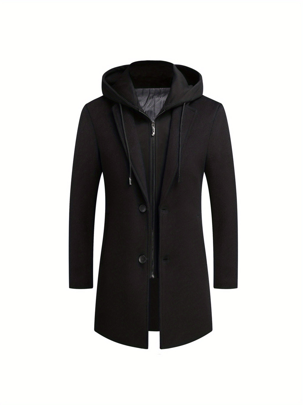 Manteau en laine pour homme, 30 % laine, à revers