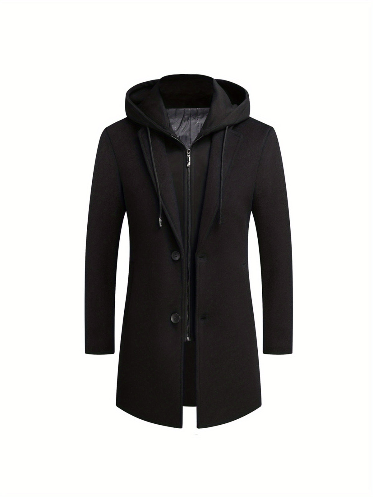 Manteau en laine pour homme, 30 % laine, à revers