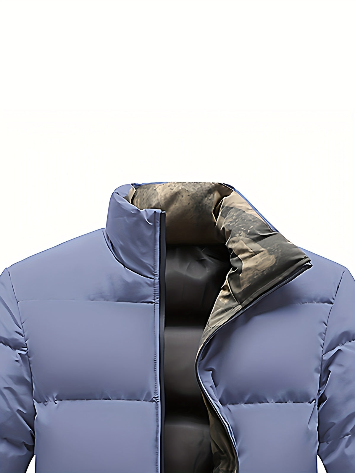 Veste matelassée pour homme, coupe-vent, à col montant