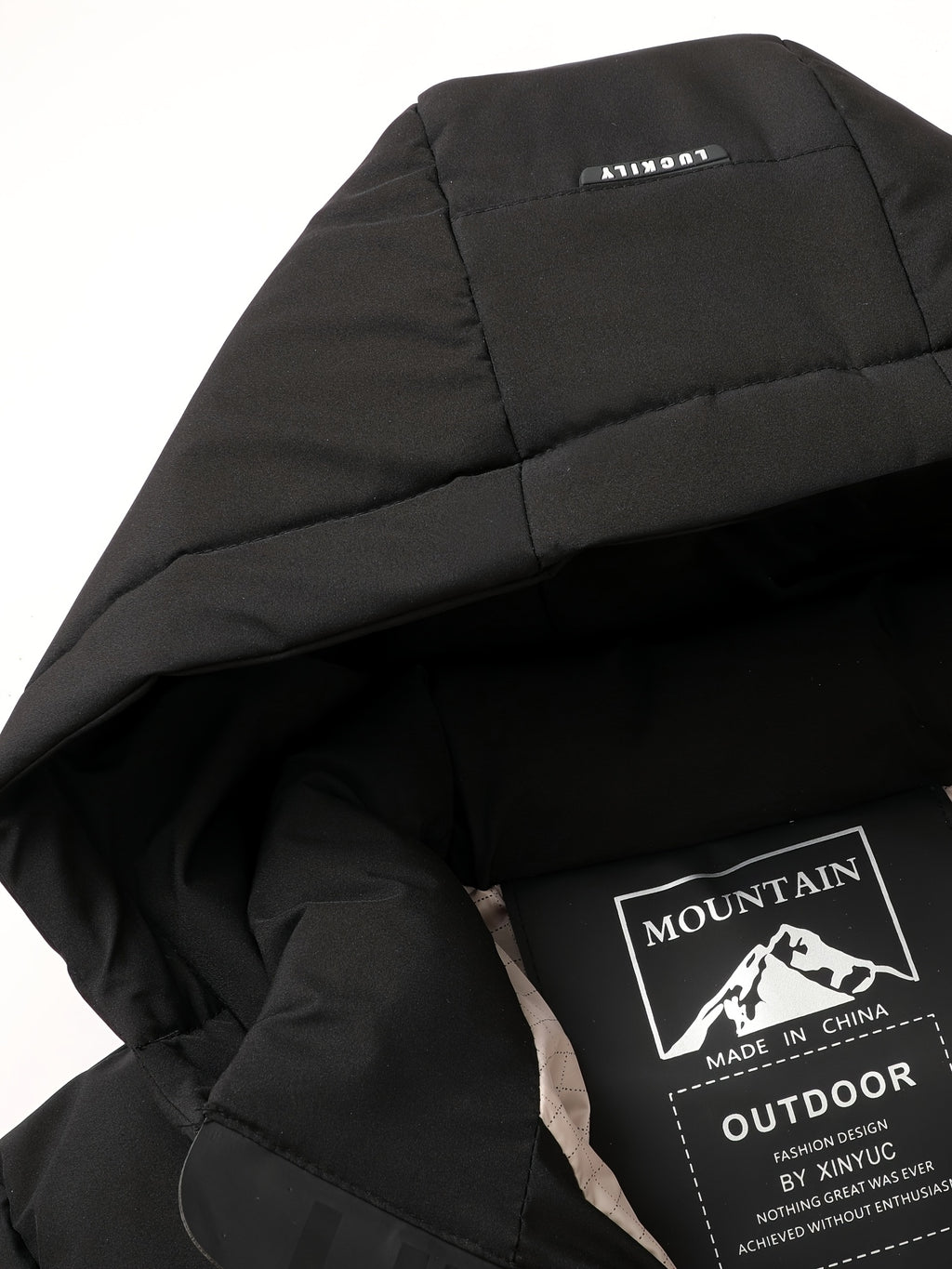 Manteau matelassé pour homme, coupe-vent, à capuche, rouge