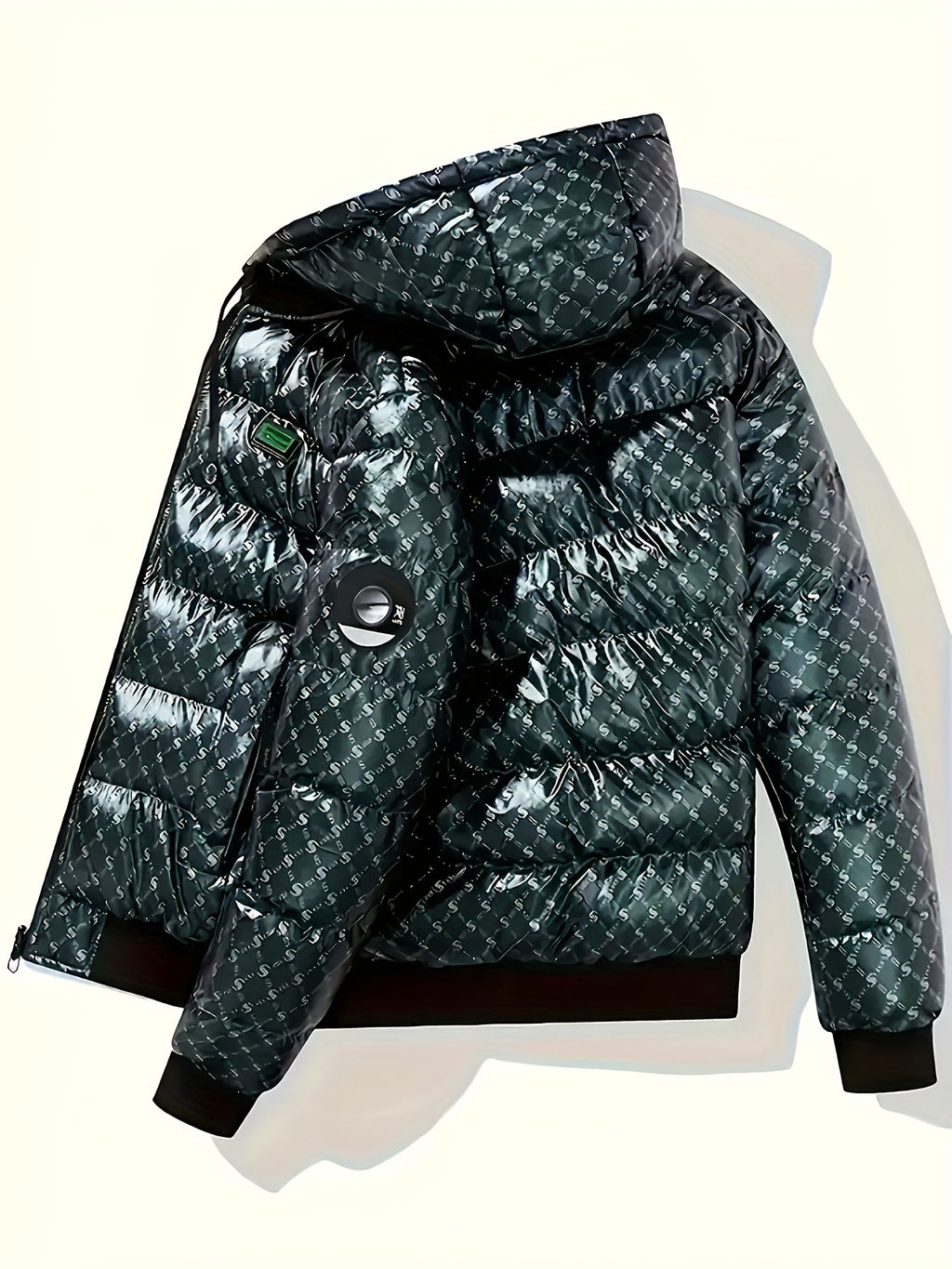 Veste pour homme, coupe-vent, à capuche, vert