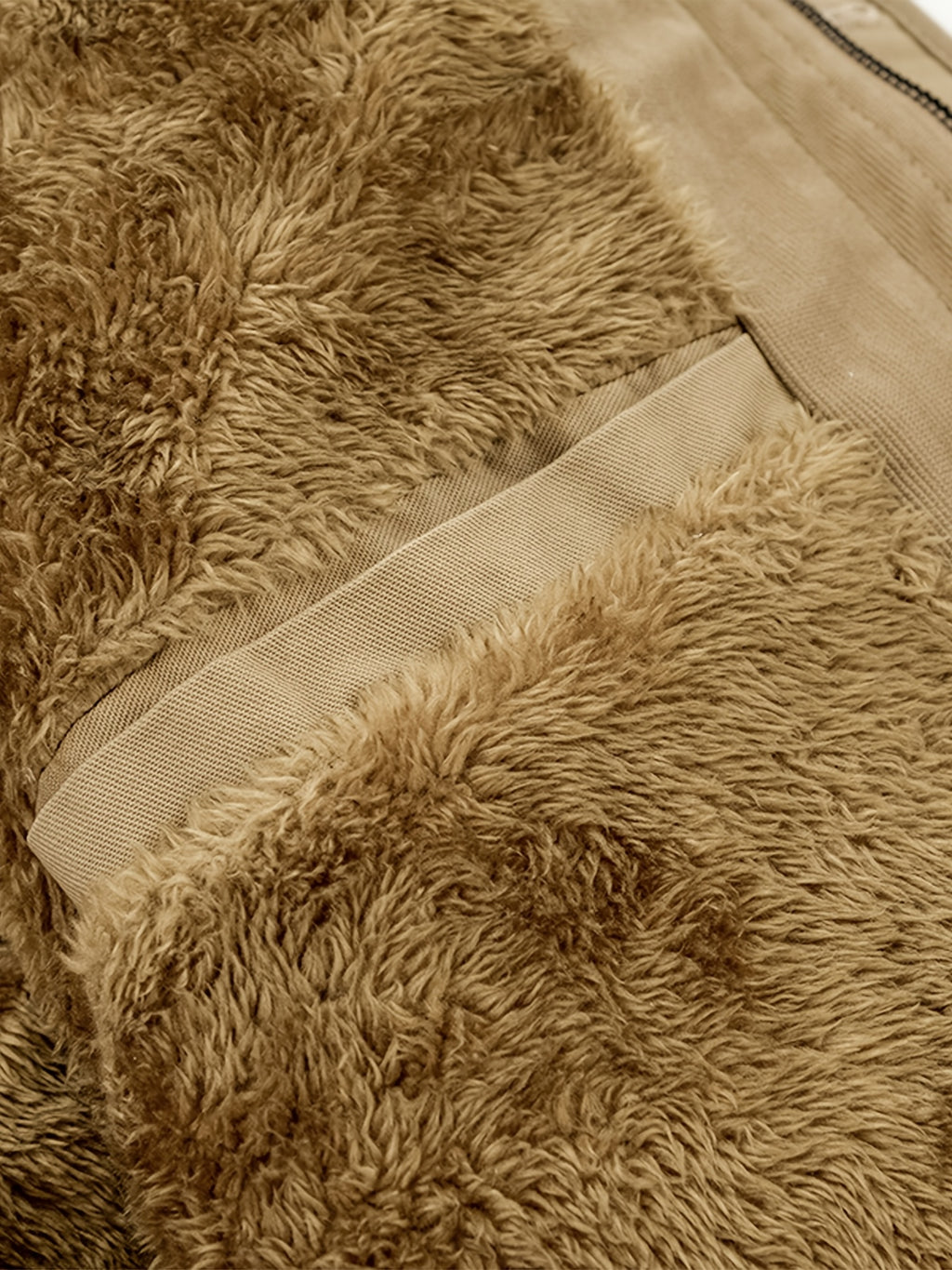 Parka matelassée pour homme, capuche amovible, à col montant