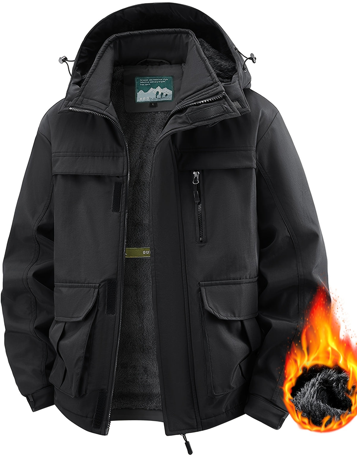 Veste pour homme, coupe-vent, kaki