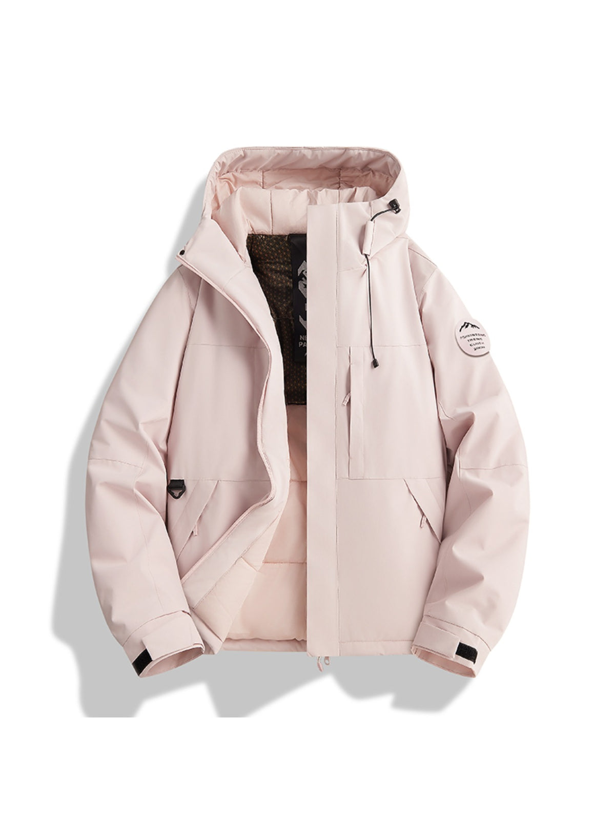 Manteau matelassé long pour homme, coupe-vent, à col montant