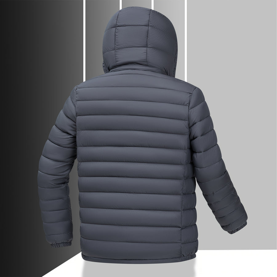 Veste matelassée, imperméable, à capuche, détail du vêtement