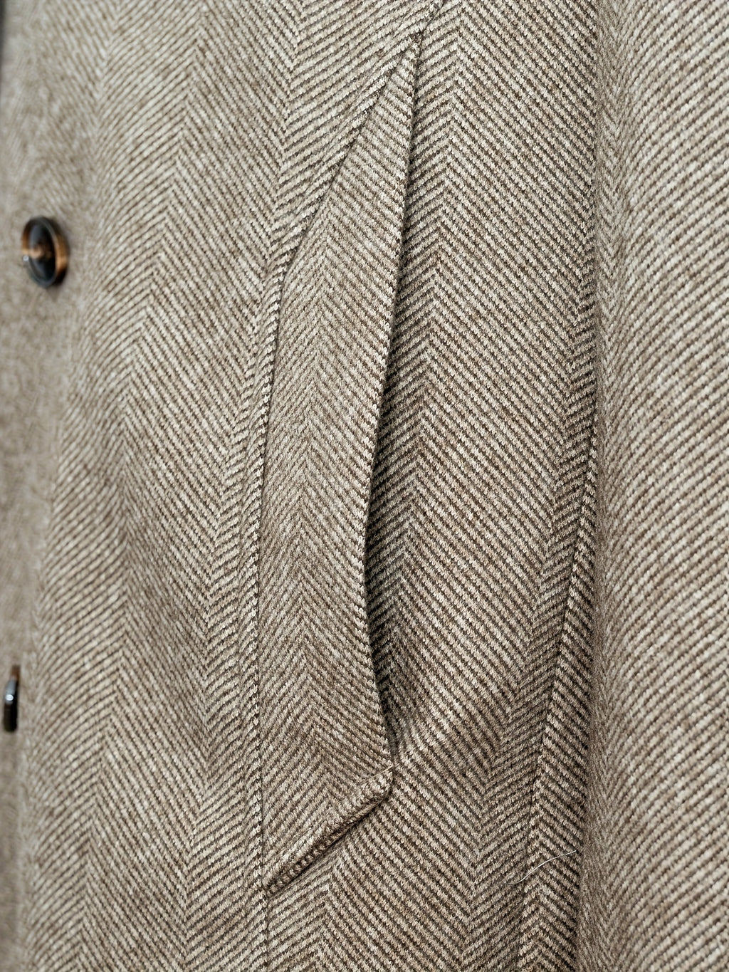 Manteau long pour homme, à revers, bleu