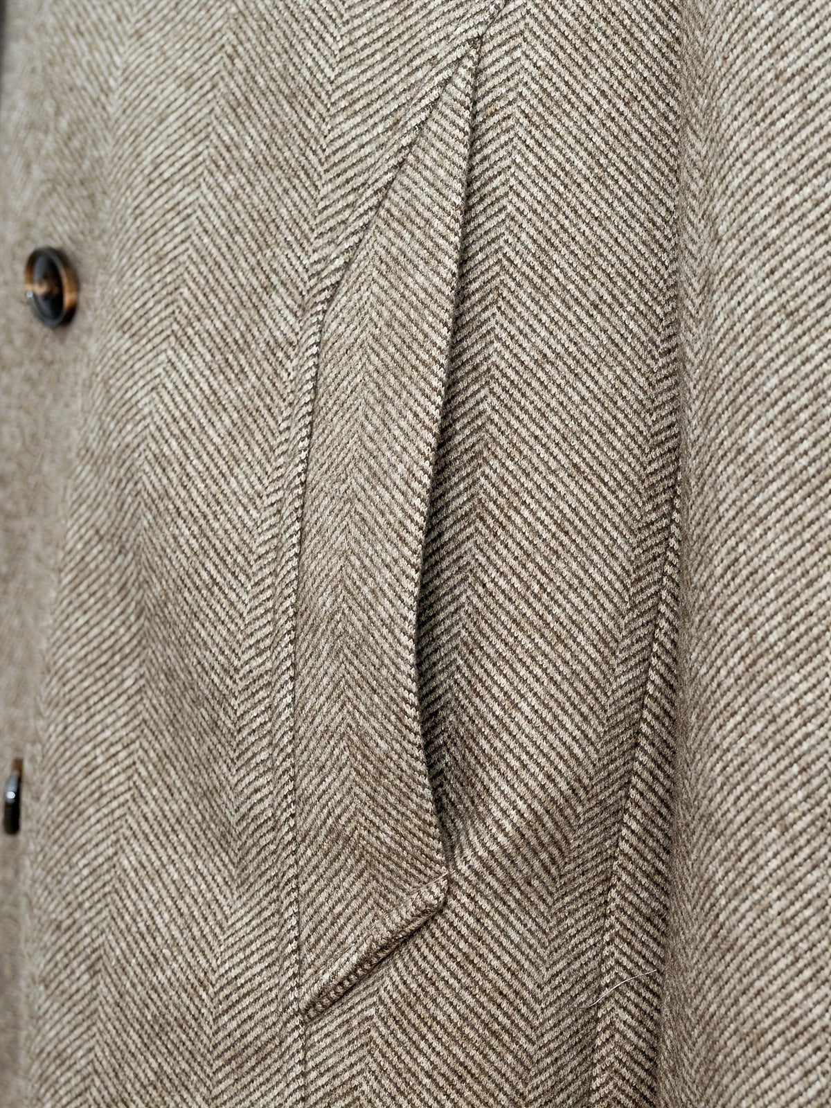 Manteau long pour homme, à revers, bleu