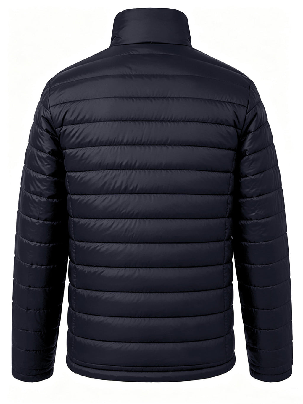 Manteau matelassé pour homme, à rayures, à col montant