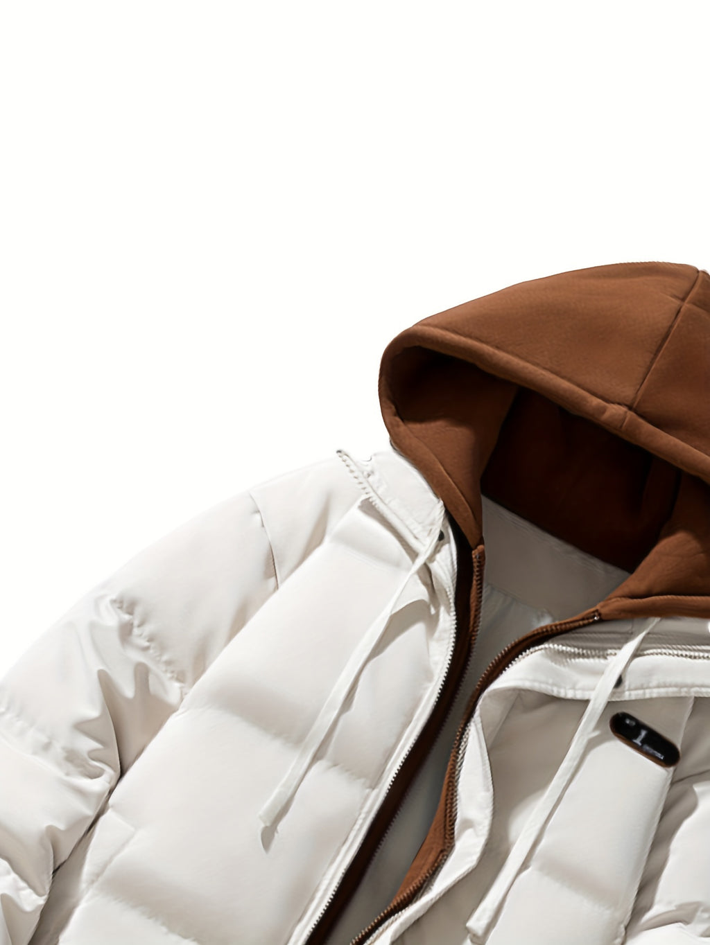 Manteau pour homme, à capuche, kaki foncé