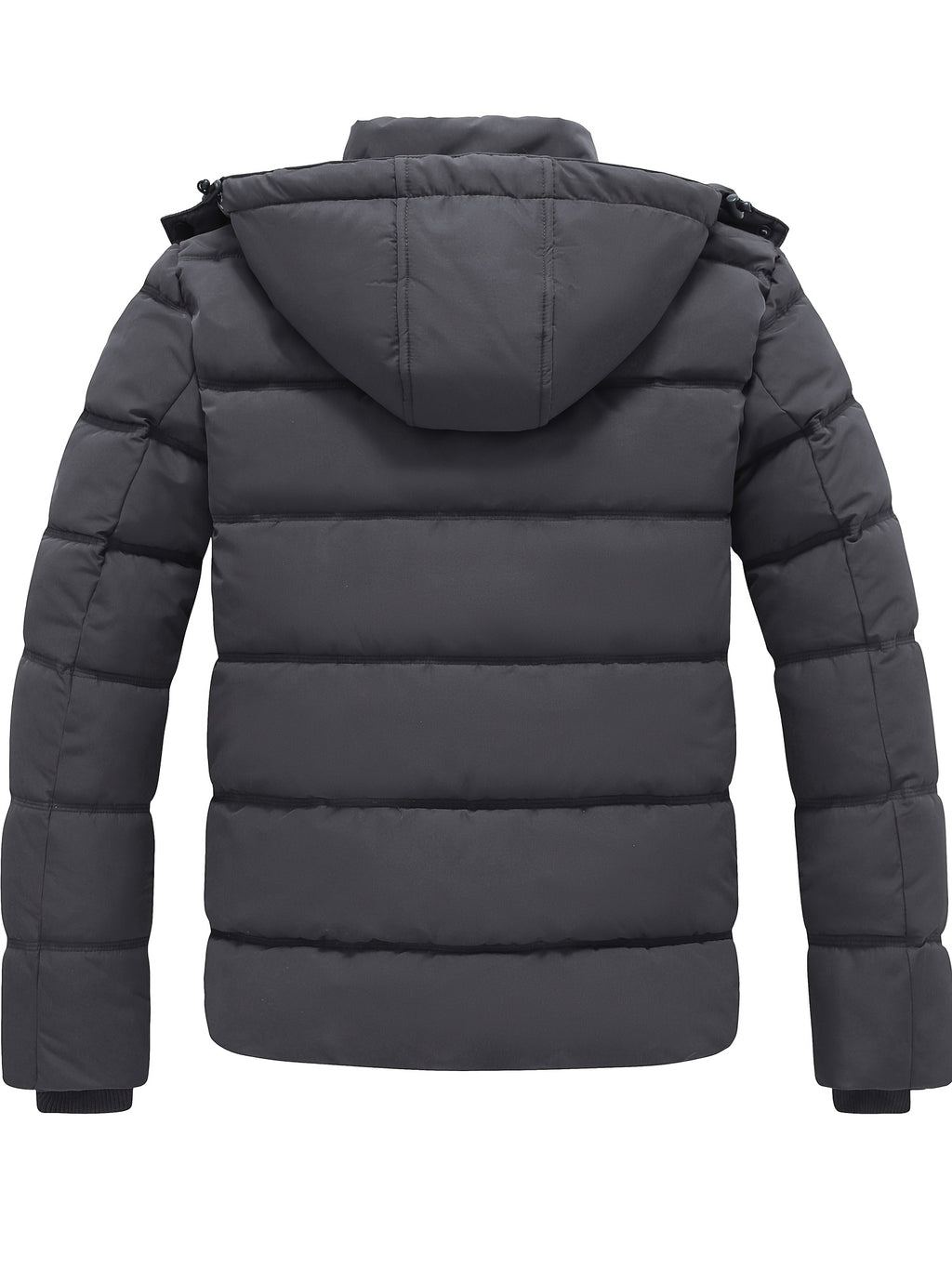 Veste matelassée pour homme, coupe-vent, à capuche, col montant