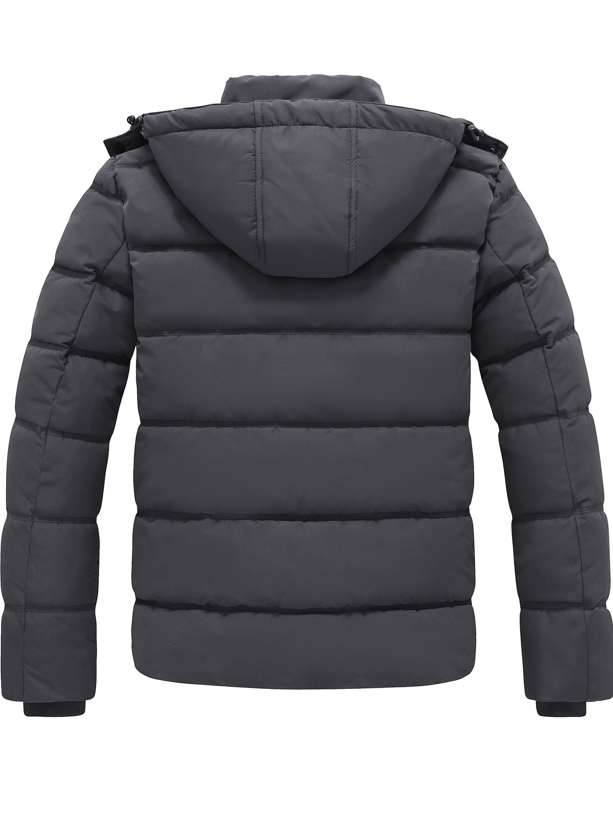 Veste matelassée pour homme, coupe-vent, à capuche, col montant