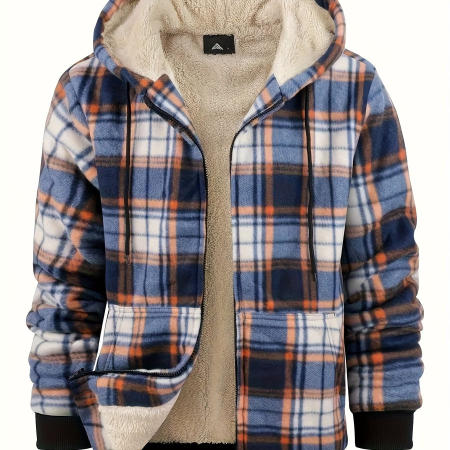 Veste, à carreaux, à capuche, grille 04, coloris grille 08