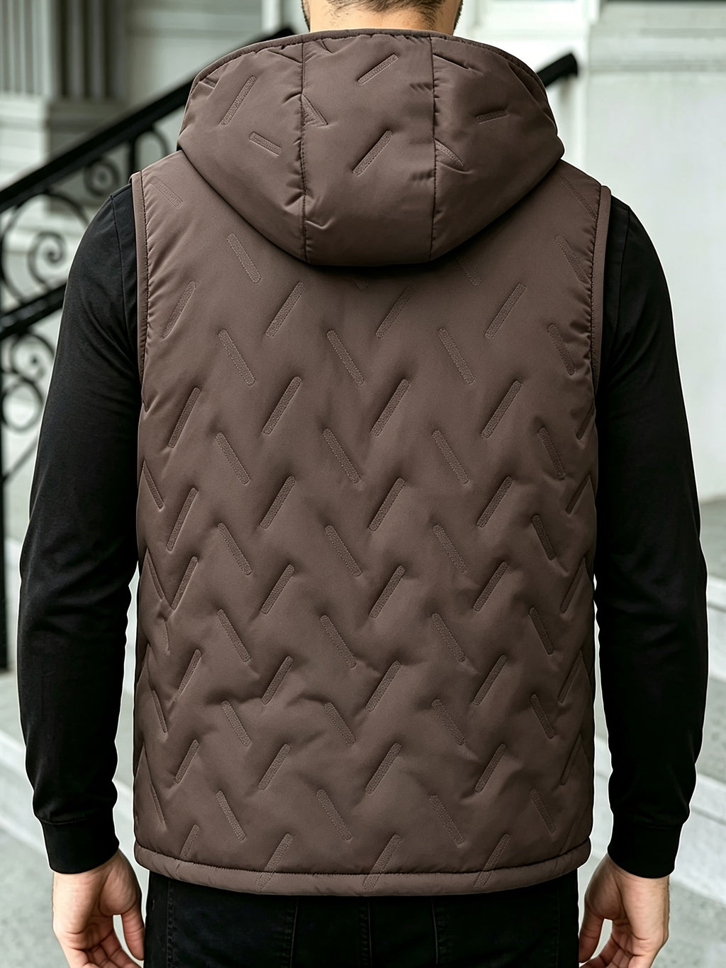 Gilet épais sans manches à capuche doublé, tendance automne/hiver, vêtement d'extérieur chaud, cardigan à capuche zippé à la mode et polyvalent, pour l'extérieur et la randonnée, la course et le fitness, les voyages et le sport, cade, photo 22