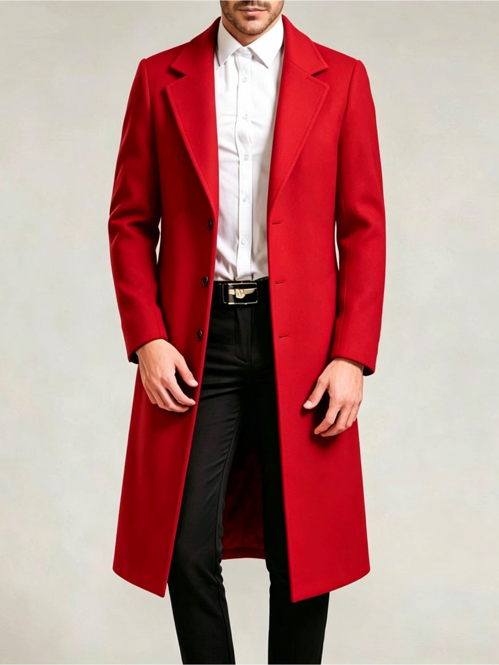 Trench pour homme, à revers, modele 6