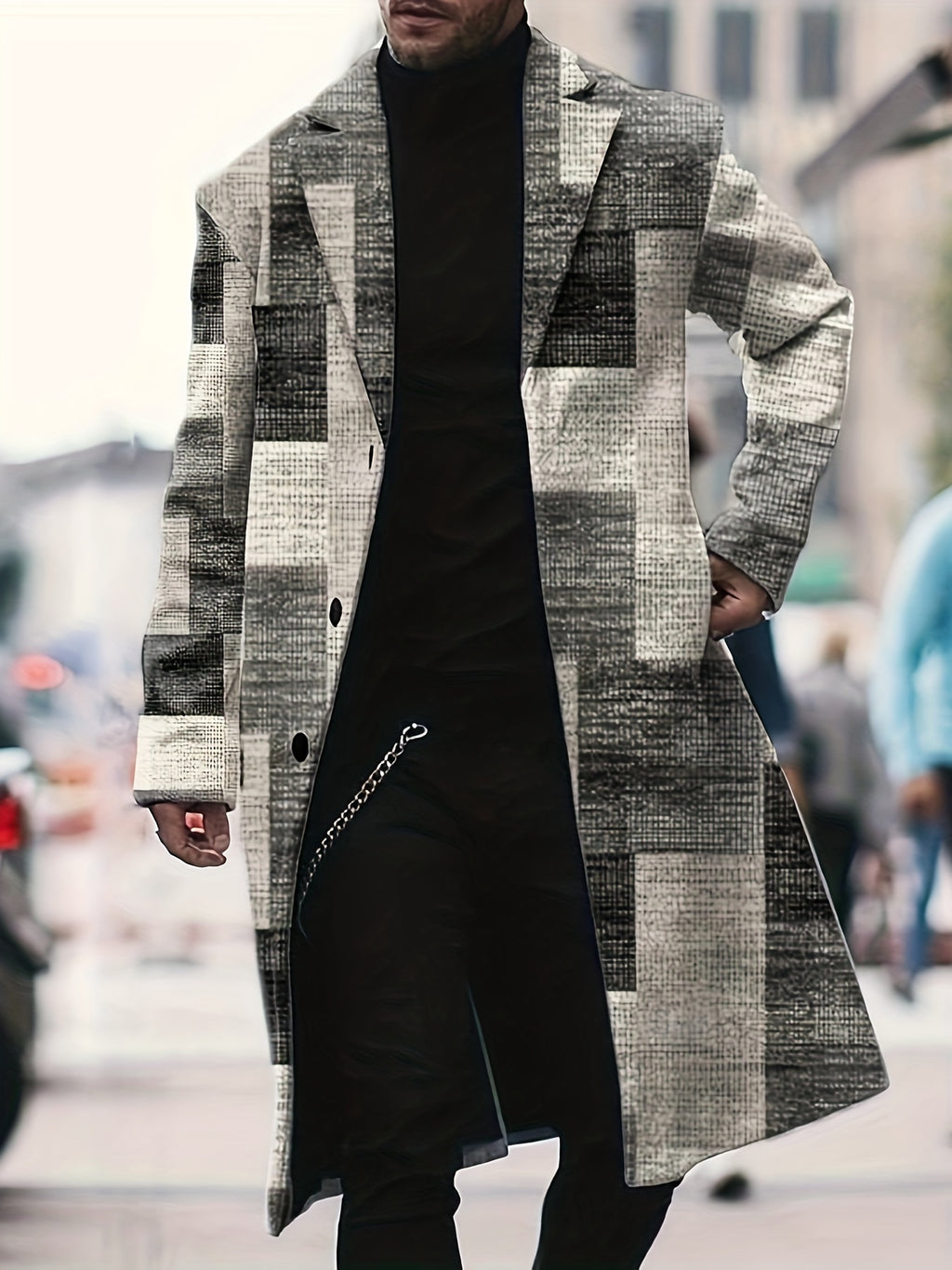 Trench pour homme, à revers, modele 10