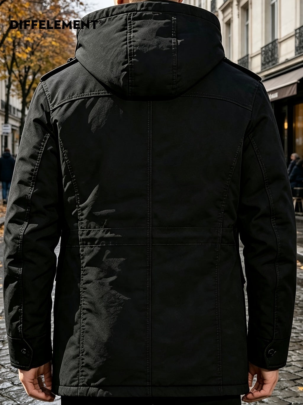 Parka pour homme, coupe-vent, à capuche, modele 2