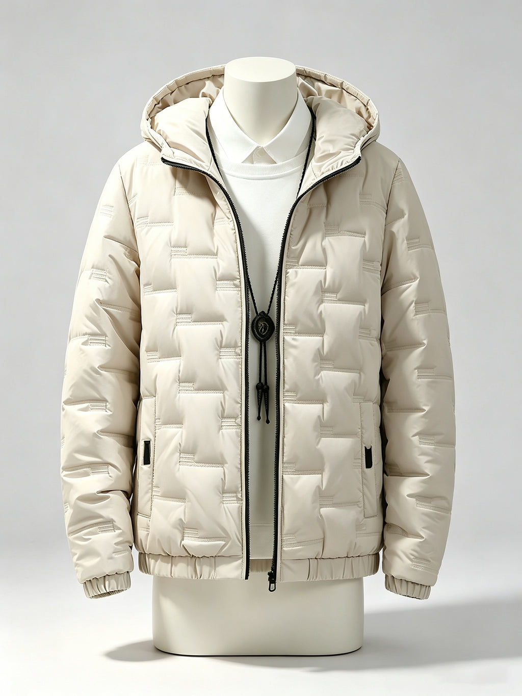 Manteau matelassé pour homme, imperméable, à capuche