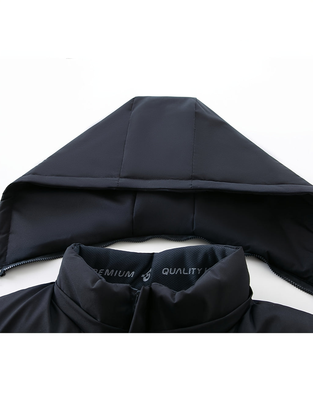 Manteau matelassé long pour homme, capuche amovible