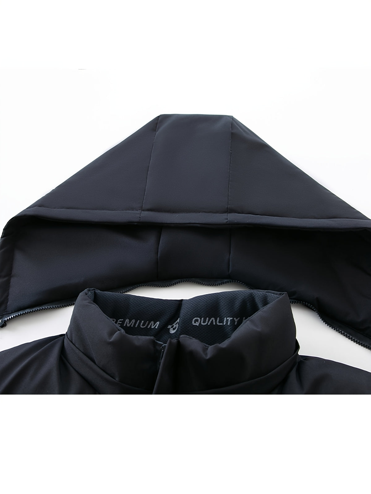Manteau matelassé long pour homme, capuche amovible