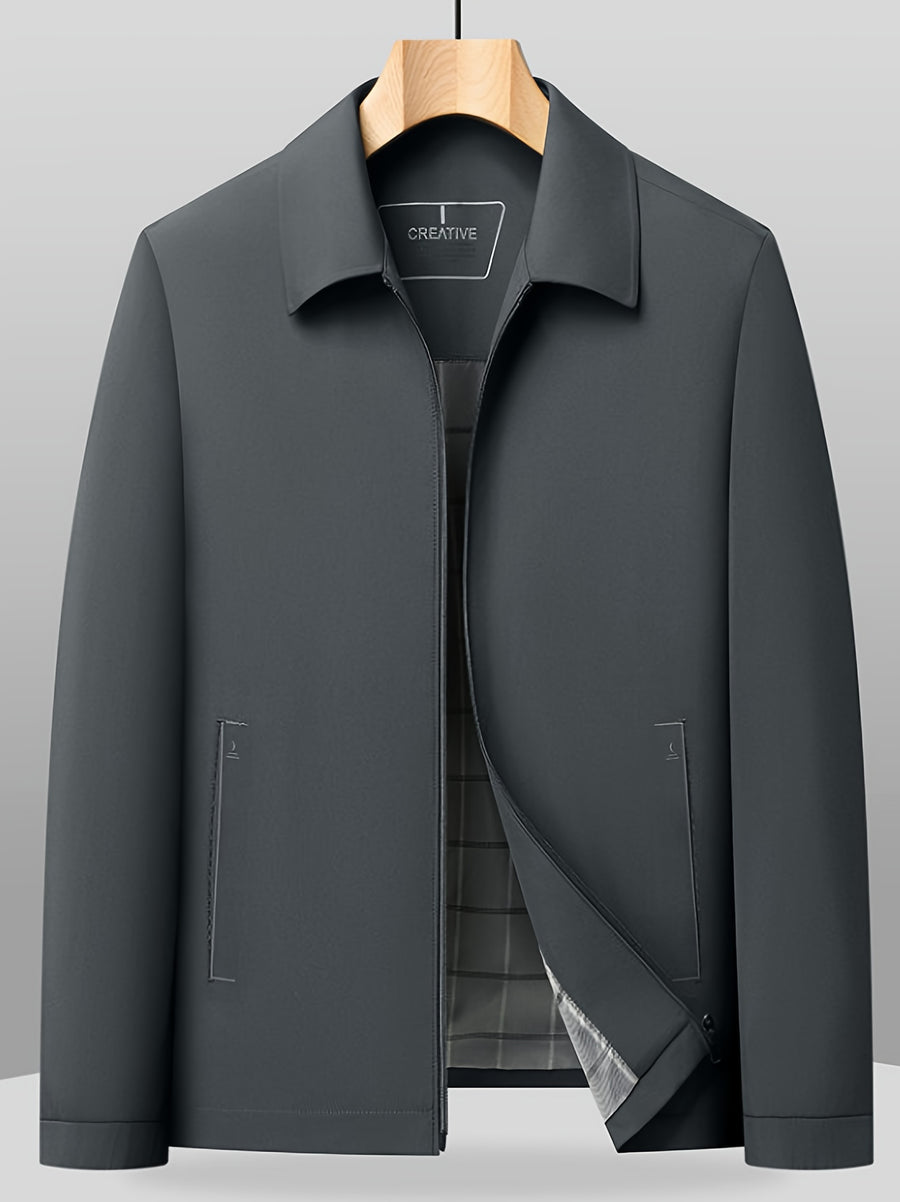 Veste longue, à revers, fermeture éclair, détail du vêtement