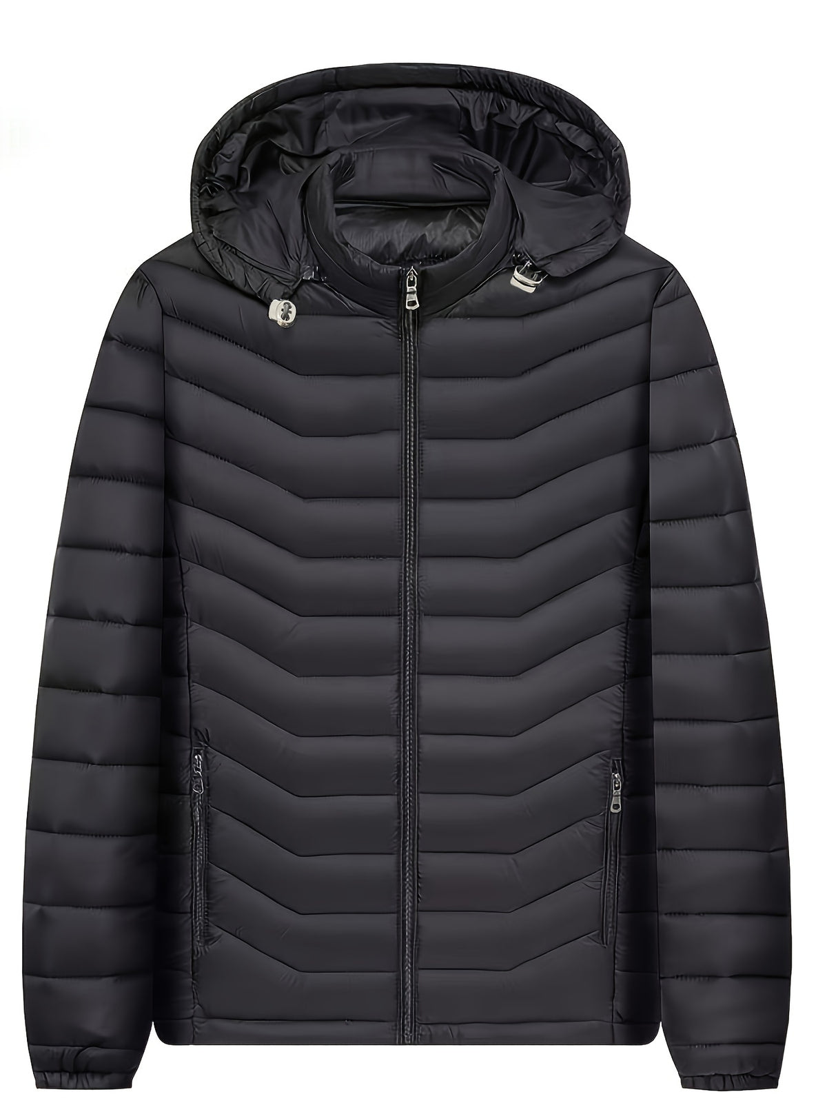 Veste matelassée pour homme, à capuche, bleu marine