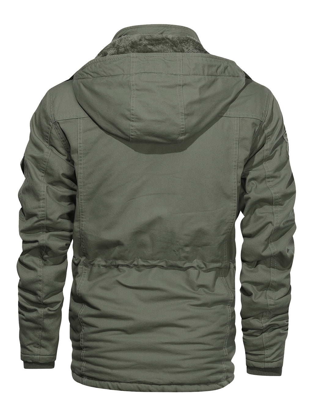 Veste mi-long pour homme, capuche amovible