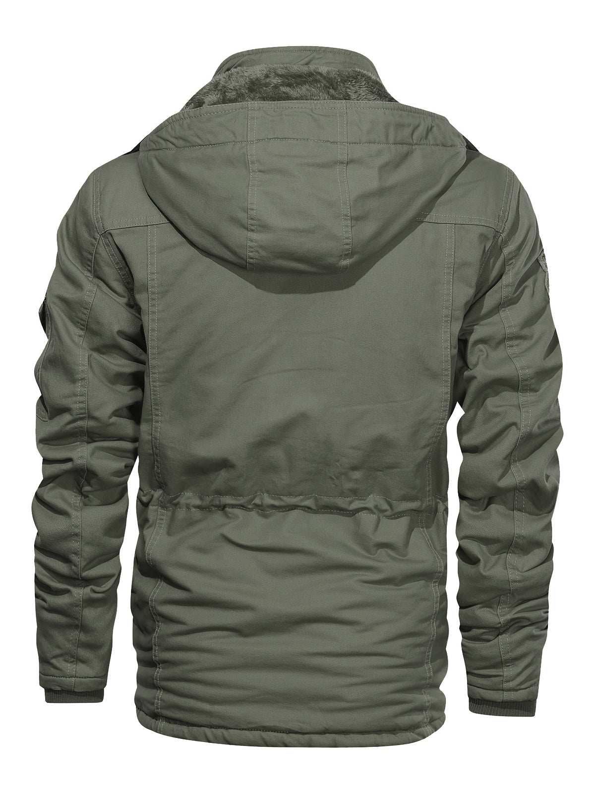 Veste mi-long pour homme, capuche amovible